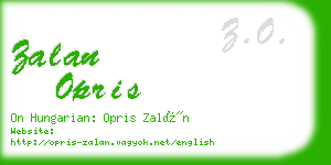 zalan opris business card